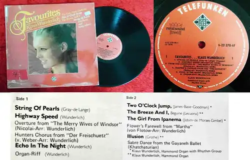 LP Klaus Wunderlich: Favourites (Telefunken 622278) Australien 1975