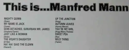 LP Manfred Mann: This Is Manfred Mann (Philips 6382 020) UK