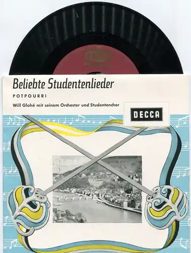 EP Will Glahe: Beliebte Studentenlieder (Decca DX 2040) D 