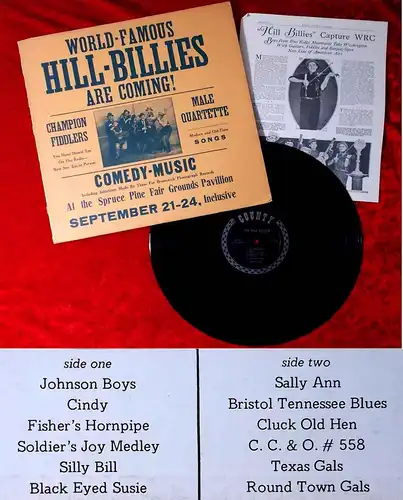 LP Hill-Billies: World Famous Hill-Billies are coming! (Country 405) US 1974