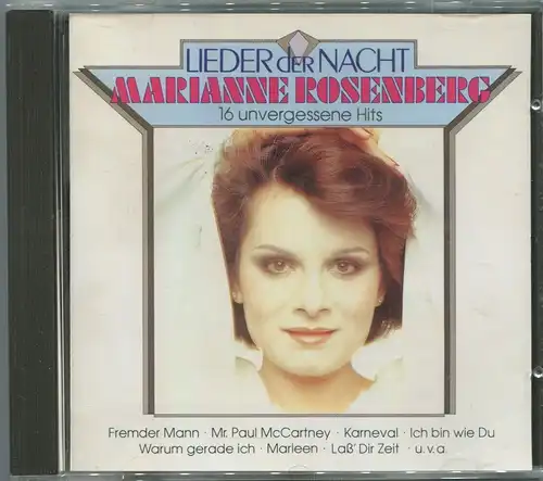 CD Marianna Rosenberg: Lieder der Nacht (Hansa) 1988