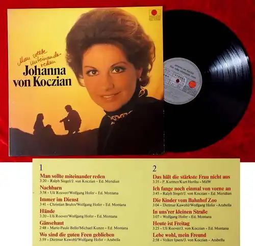 LP Johanna von Koczian: Man sollte miteinander reden (Ariola 202 582-365) D 1981