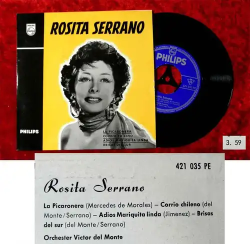 EP Rosita Serrano: La Picaronera + 3 (Philips 421 035 PE) D 1959