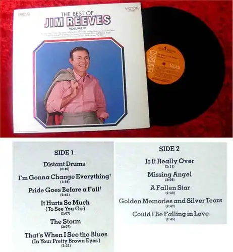 LP Jim Reeves The Best of Jim Reeves Vol III