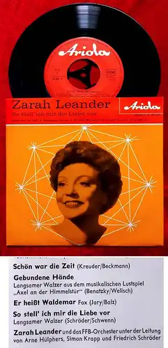 EP Zarah Leander: So stell ich mir die Liebe vor (Ariola 36 406) D 1959