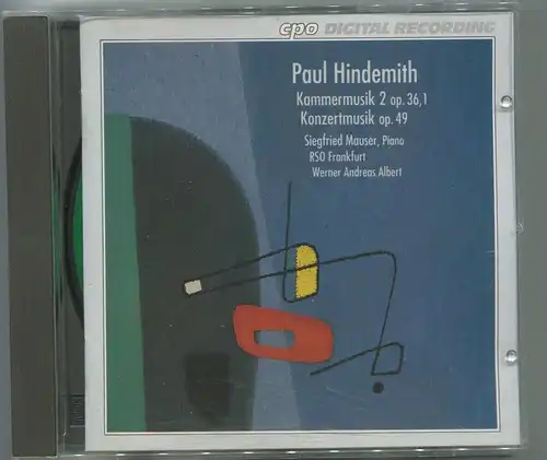 CD Siegfried Mauser - Hindemith: Kammermusik 2 (CPO) 1993