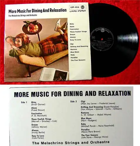 LP Melachrino Strings More Music For Dining and Relaxation (RCA)