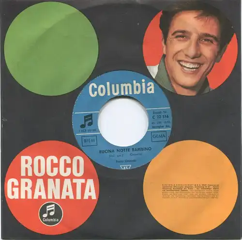Single Rocco Granata: Buona Notte Bambino (Columbia C 22 516) Granata FLC