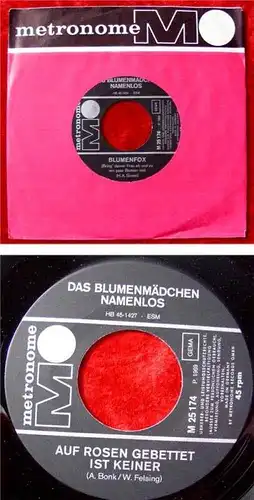 Single Das Blumenmädchen Namenlos Blumenfox 1969 Raritä