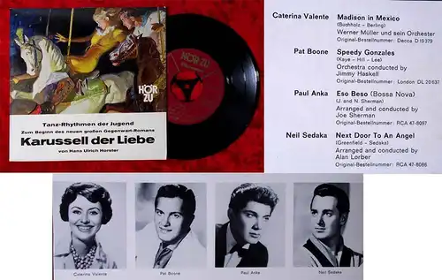 EP Karussell der Liebe (Hör Zu) Pat Boone Caterina Valente Paul Anka Neil Sedaka