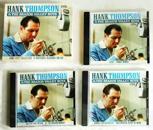 3CD Box Hank Thompson & Brazos Valley Boys - 6 Original Albums (Goldies)