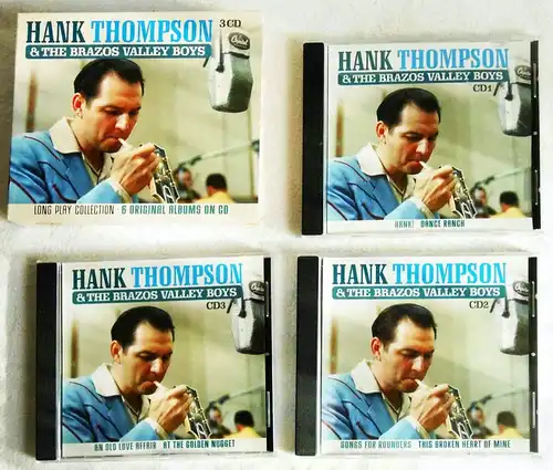 3CD Box Hank Thompson & Brazos Valley Boys - 6 Original Albums (Goldies) 