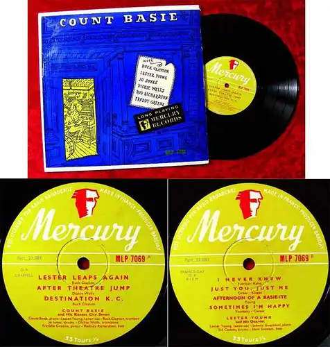 25cm LP Count Basie w/ Buck Clayton Lester Young (Mercury MLP 7669) F