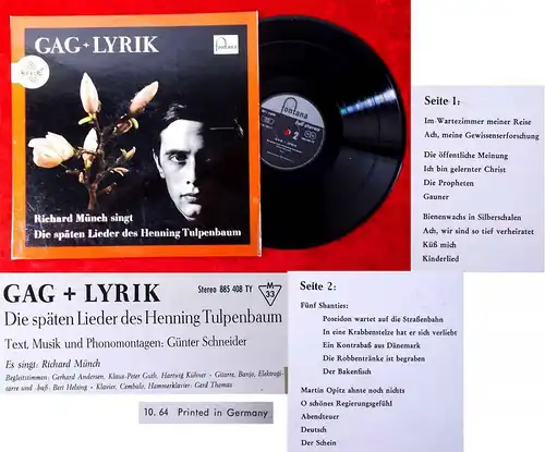 LP Gag + Lyrik - Richard Münch singt die späten Lieder des Henning Tulpenbaum