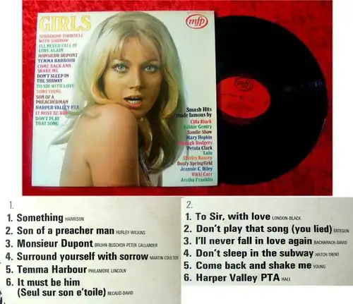 LP Girls Smash Hits made famous by female singers