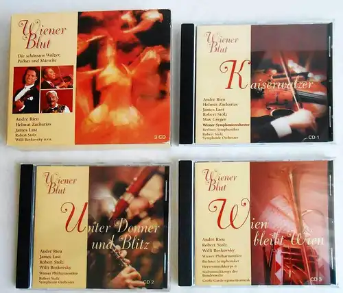 3CD Box Wiener Blut - Die schönsten Walzer, Märsche & Polkas (Universal) 2000