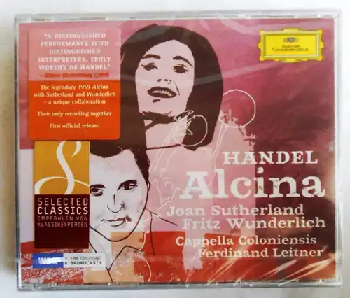 2CD Händel: Alcina (DGG) Live 1959 WDR Fritz Wunderlich Joan Sutherland