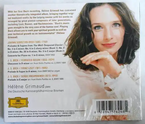 CD Helene Grimaud - Bach (Deluxe Limited Edition) (DGG) 2008