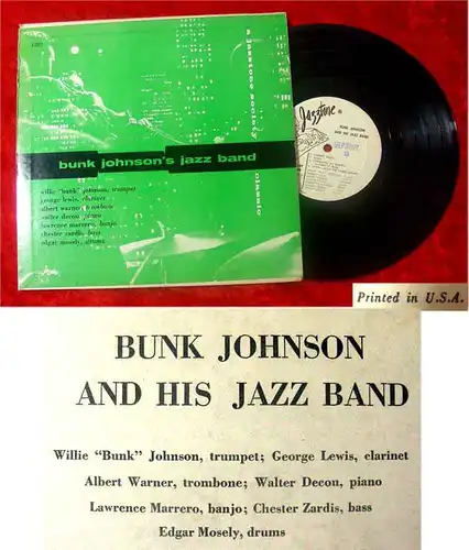 25cm LP  Bunk Johnson´s Jazz Band