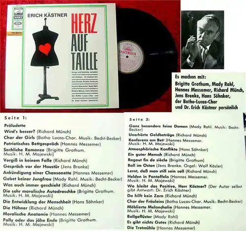 LP Erich Kästner: Herz auf Taille (Electrola SME 83 710) D 1963