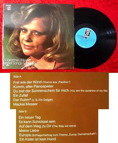 LP Marianne Mendt: Lieder Songs Schlager (Columbia 062-33131) D