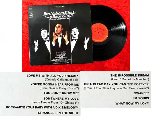 LP Jim Nabors: Love with all your heart (Columbia CS 9358) US 1968
