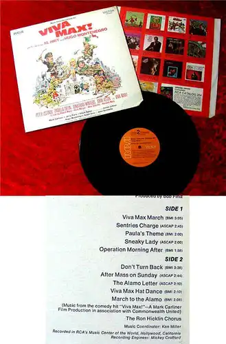 LP Viva Max - Al Hirt Hugo Montenegro Peter Ustinov - Soundtrack (RCA)