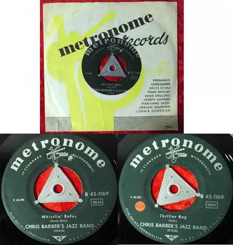 Single Chris Barber´s Jazz Band: Whistling Rufus (Metronome 45-1169) D