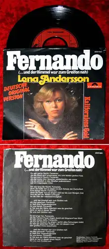 Single Lena Andersson: Fernando (dt. Version des Abba Hits) Polydor 2001 661