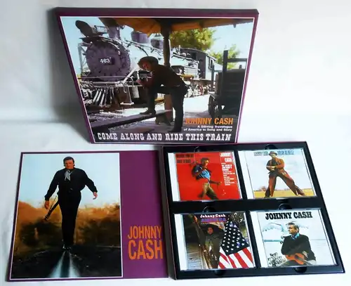 4 CD Box Johnny Cash: Come Along and Ride This Train  (Bear Family) D 1991