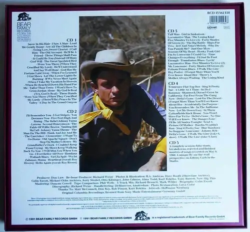 5 CD Box Johnny Cash: The Man In Black 1959 - 1962 (Bear Family) D 1991