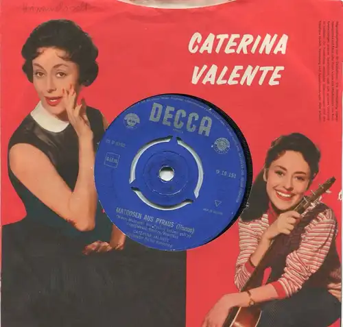 Single Caterina Valente: Matrosen aus Piräus (Decca D 19 51) Niederlande