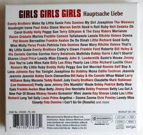 4CD Set Girls Girls Girls - Hauptsache Liebe  (Membran)