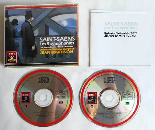 2CD Saint-Saens: Les 5 Symphonies - Jean Martinon (EMI)