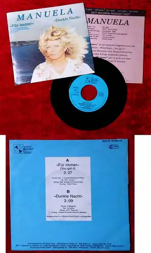 Single Manuela: Für Immer/ Dunkle Nacht (Zett 83 285 AA) D 1990 mit PR Facts