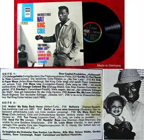 LP Nat King Cole: Unforgettable (Capitol SMK 83 886) D
