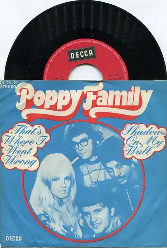 Single Poppy Family: That´s Where I Went Wrong (Decca DL 25 427) D