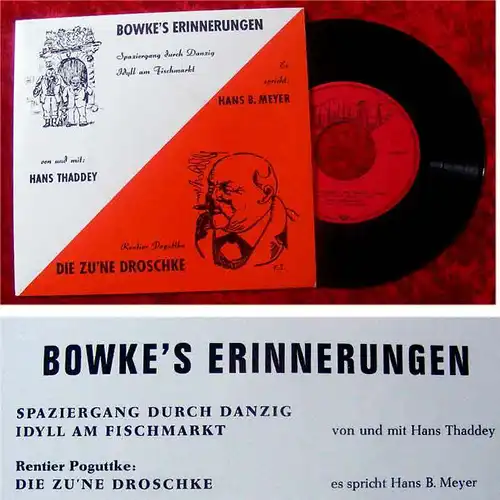 EP Bowke´s Erinnerungen Hans Thaddey Das alte Danzig
