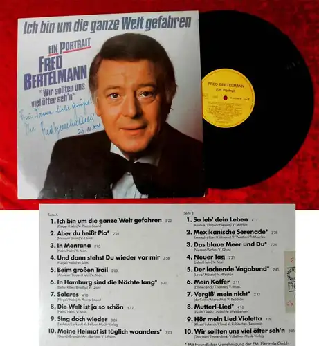 LP Fred Bertelmann: Ich bin um die ganze Welt gefahren (Signiert 1984)