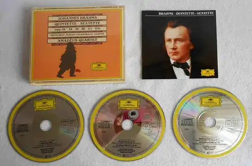 3CD Box Amadeus Quartett: Brahms - Quintette Sextette (DGG) 