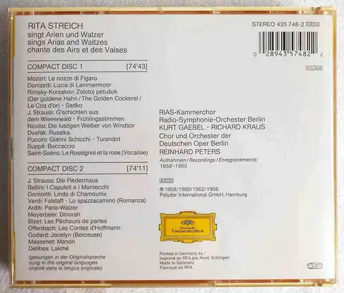 2CD Box Rita Streich: Arien und Walzer (DGG) 