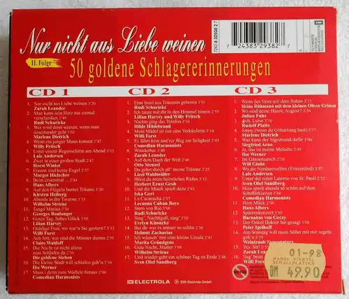 3 CD Boxen Goldene Schlagererinnerungen (EMI) (insg. 9 CD´s) 1930er - 1950er