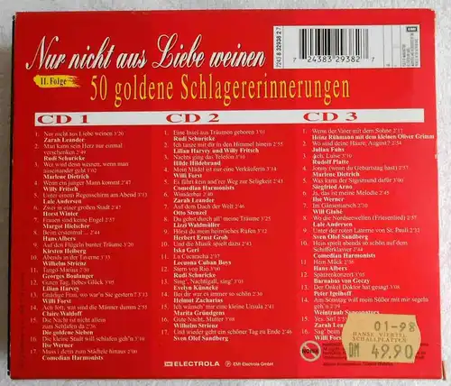 3 CD Boxen Goldene Schlagererinnerungen (EMI) (insg. 9 CD´s) 1930er - 1950er 