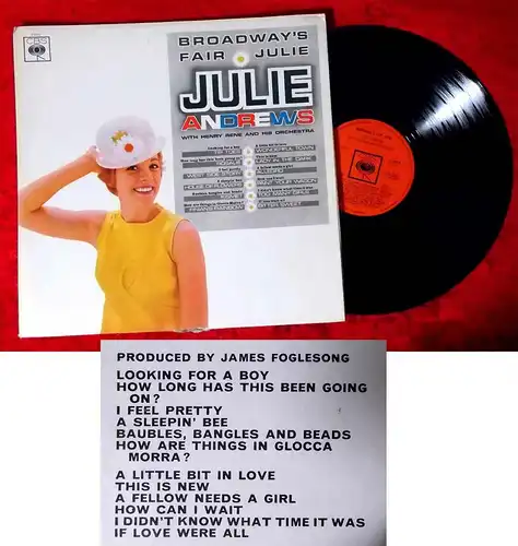LP Julie Andrews: Broadway´s Fair Julie (CBS Mono BPG 62018) UK 1966