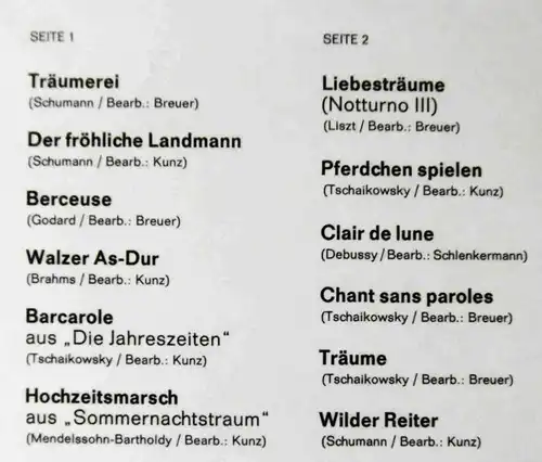 LP Romantic Singers: Zärtliche Träumerei (Telefunken NT 487)