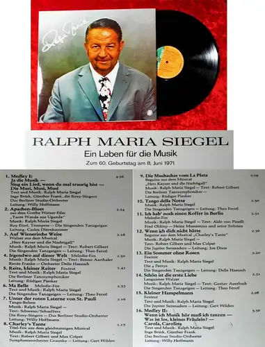 LP Ralph Maria Siegel - Alte & Neue - Gute Bekannte (Jupiter J-33) D 1971