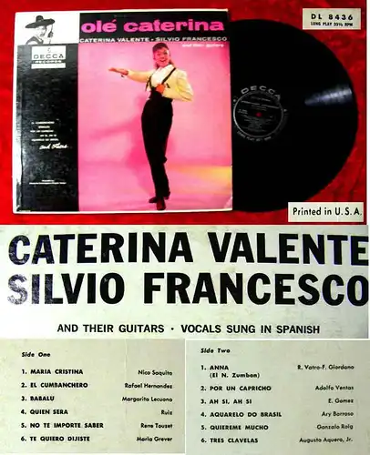 LP Caterina Valente & Silvio Francesco: :Olé Caterina (Decca DL 8436) US