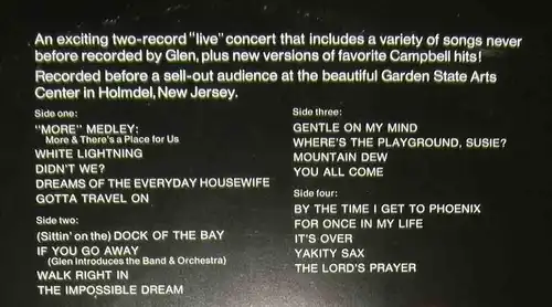 2LP Glen Campbell: Live New Jersey Concert (Capitol SMK 2200/2201) D 1970