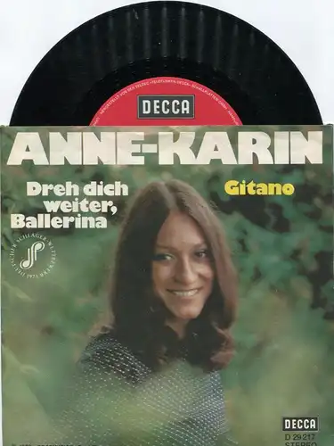 Single Anne Karin: Dreh Dich weiter Ballerina (Decca D 29 217) D 1973