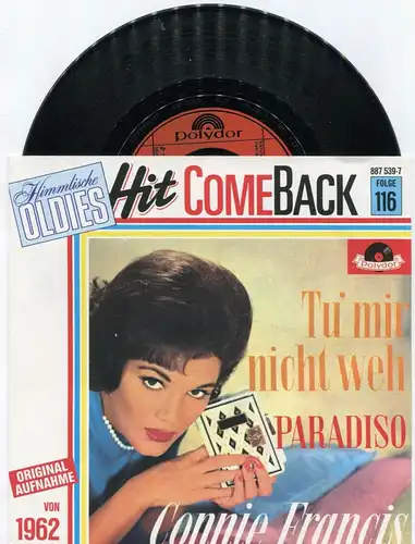 Single Connie Francis: Tu mir nicht weh (Polydor 887 539-7) Hit Come Back Serie